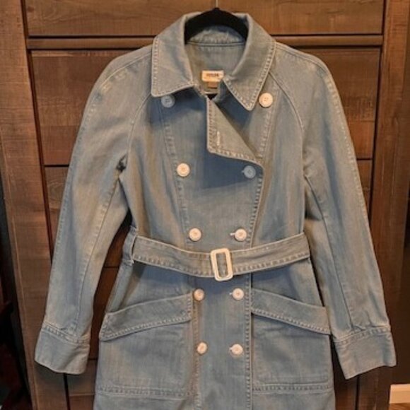 Fossil Denim Trench Coat Size Medium - Picture 1 of 4